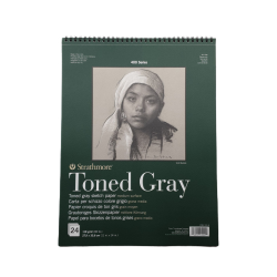 Strathmore A4+ Pad Toned Gray ( 27.9X35.6 CM x 24 sheets) 118 g/m2 Gray paper color 400 Series Heavyweight Drawing (11*14 IN)